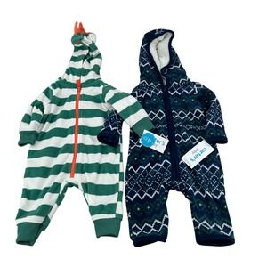 Carters Baby 2 Piece Fleece Pajamas Sleep Suit Bundle Size 3M Lot